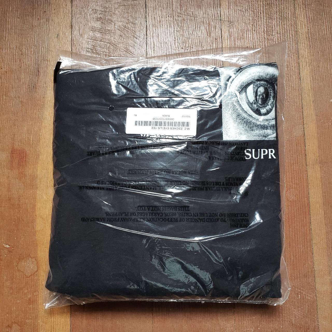 2017 SUPREME Escher L/s Tee in Black, SIZE... - Depop