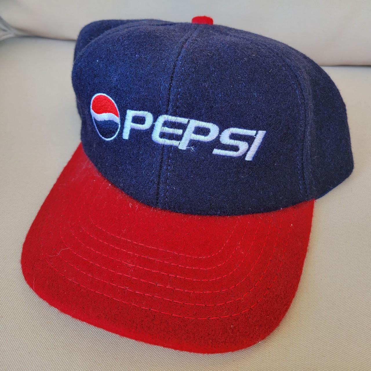 vtg 80s PEPSI classic spellout logo two tone heavy... - Depop