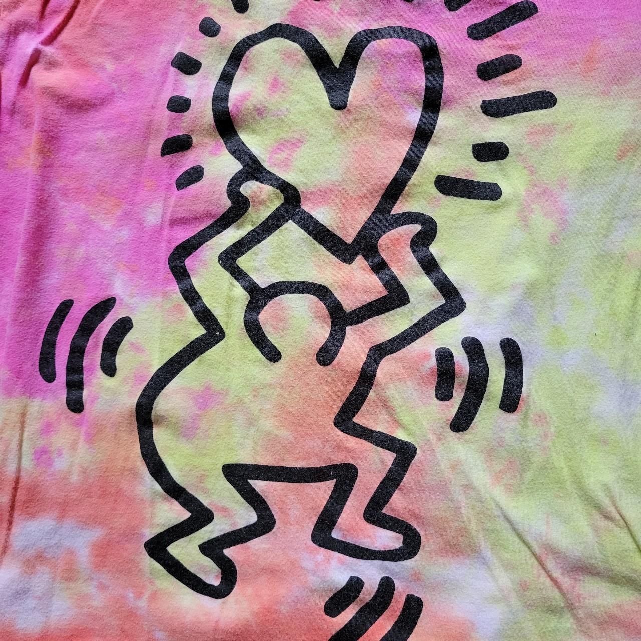 y2k KEITH HARING dancing heart graphic print all... - Depop