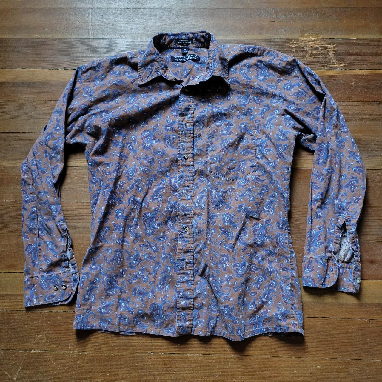 Men's Blue and Brown Shirt | Depop