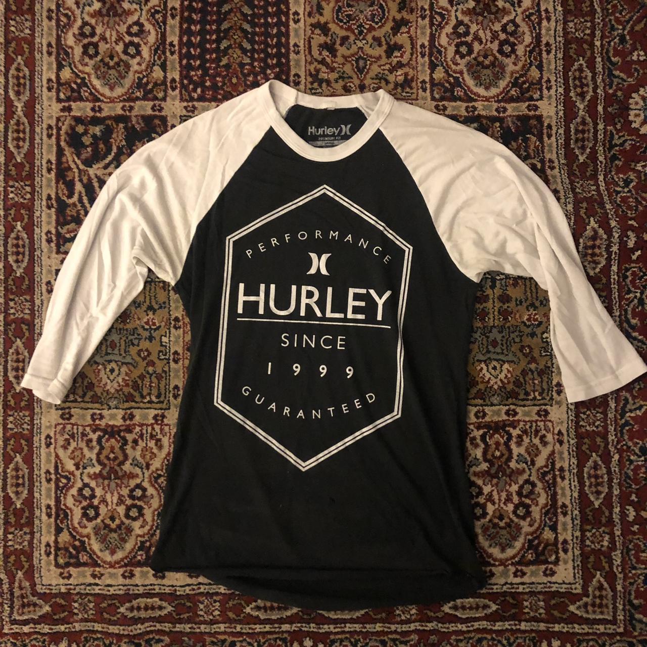 hurley baseball tee