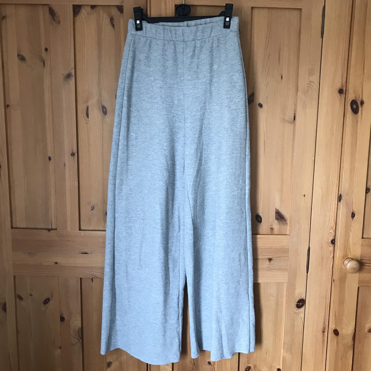 Zara grey wide leg trousers Comfy material Size- S... - Depop