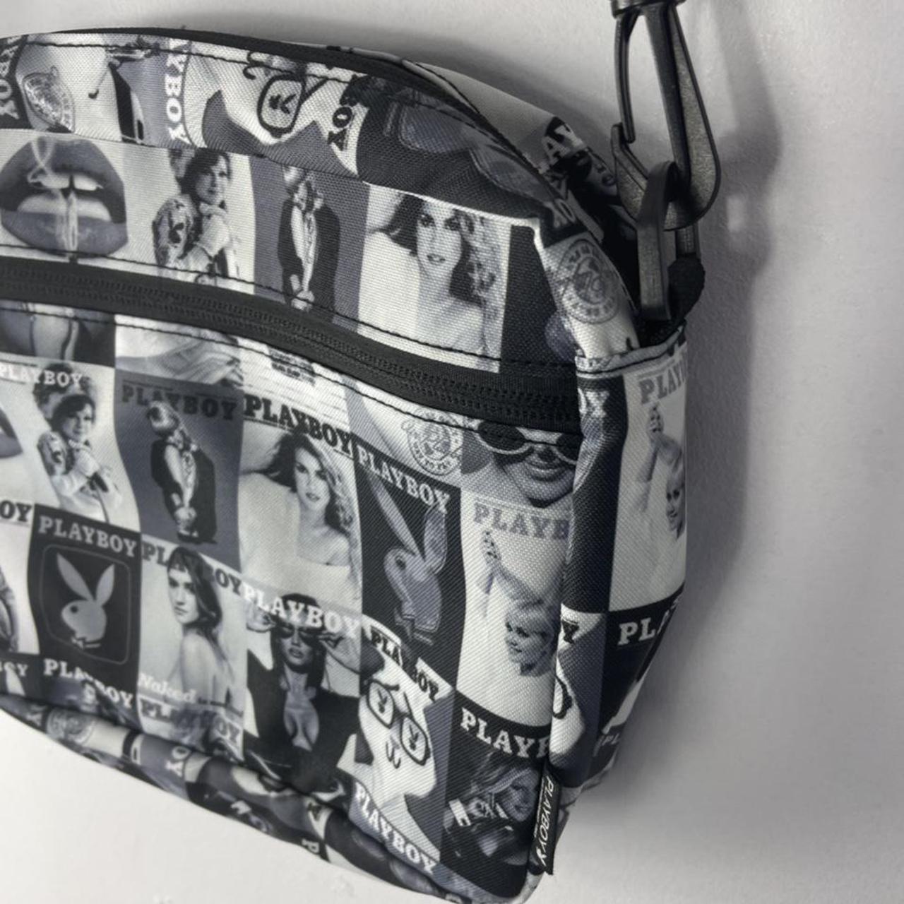 Playboy black courier bag