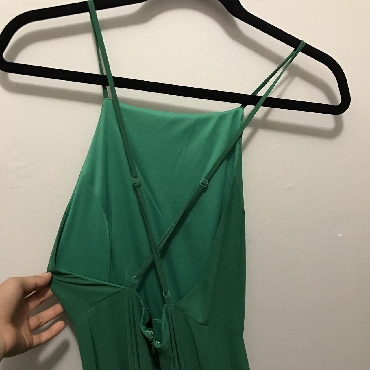 LULUS Chiffon Kelly Green GOWN (looks like a regular... - Depop