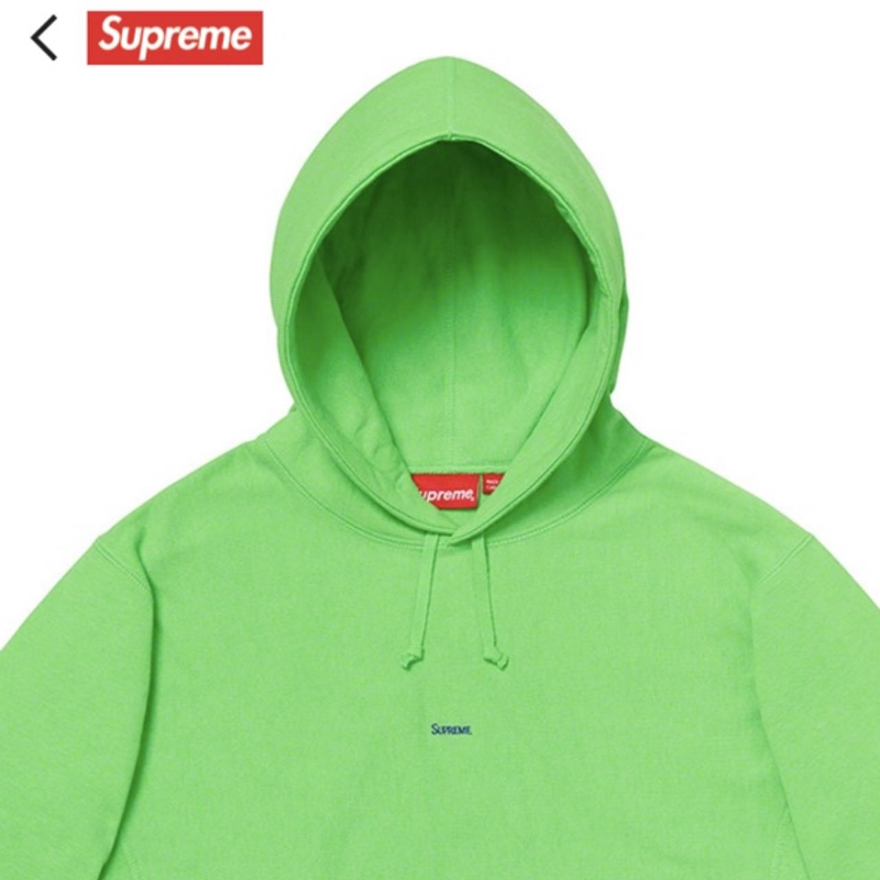 supreme micro logo hooded sweatshirt