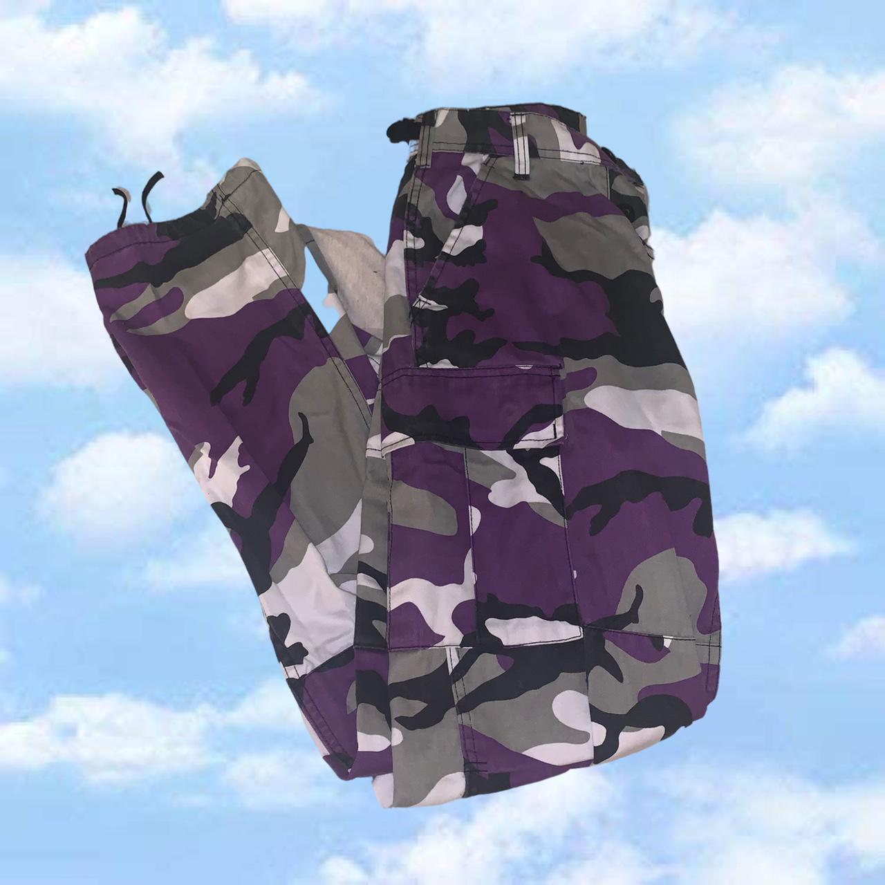 Purple and black camo hot sale pants