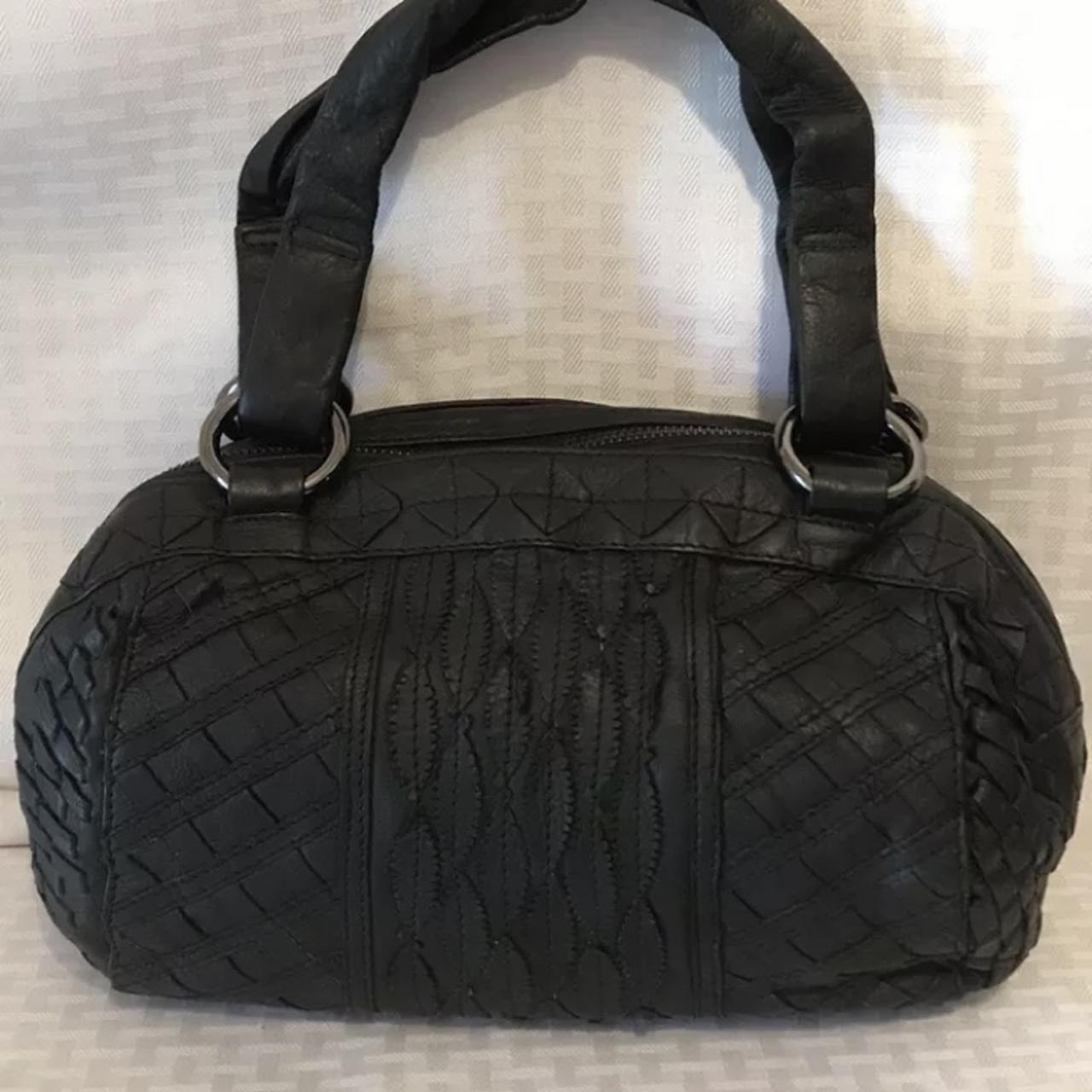 David & Scotti Purse ￼￼￼Handbag Small Black Leather... - Depop