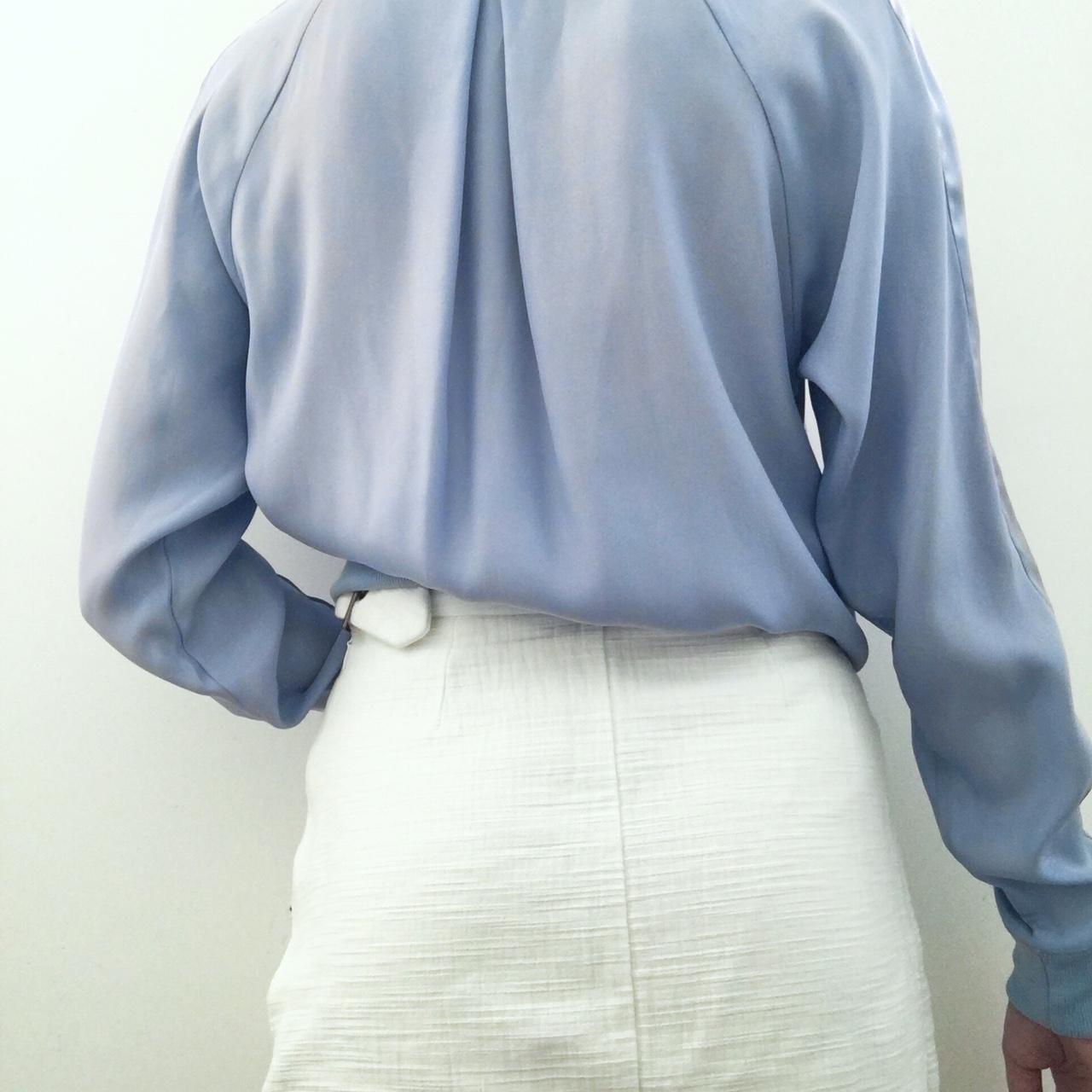 ASOS brand baby blue sweater. Made with satin... Depop