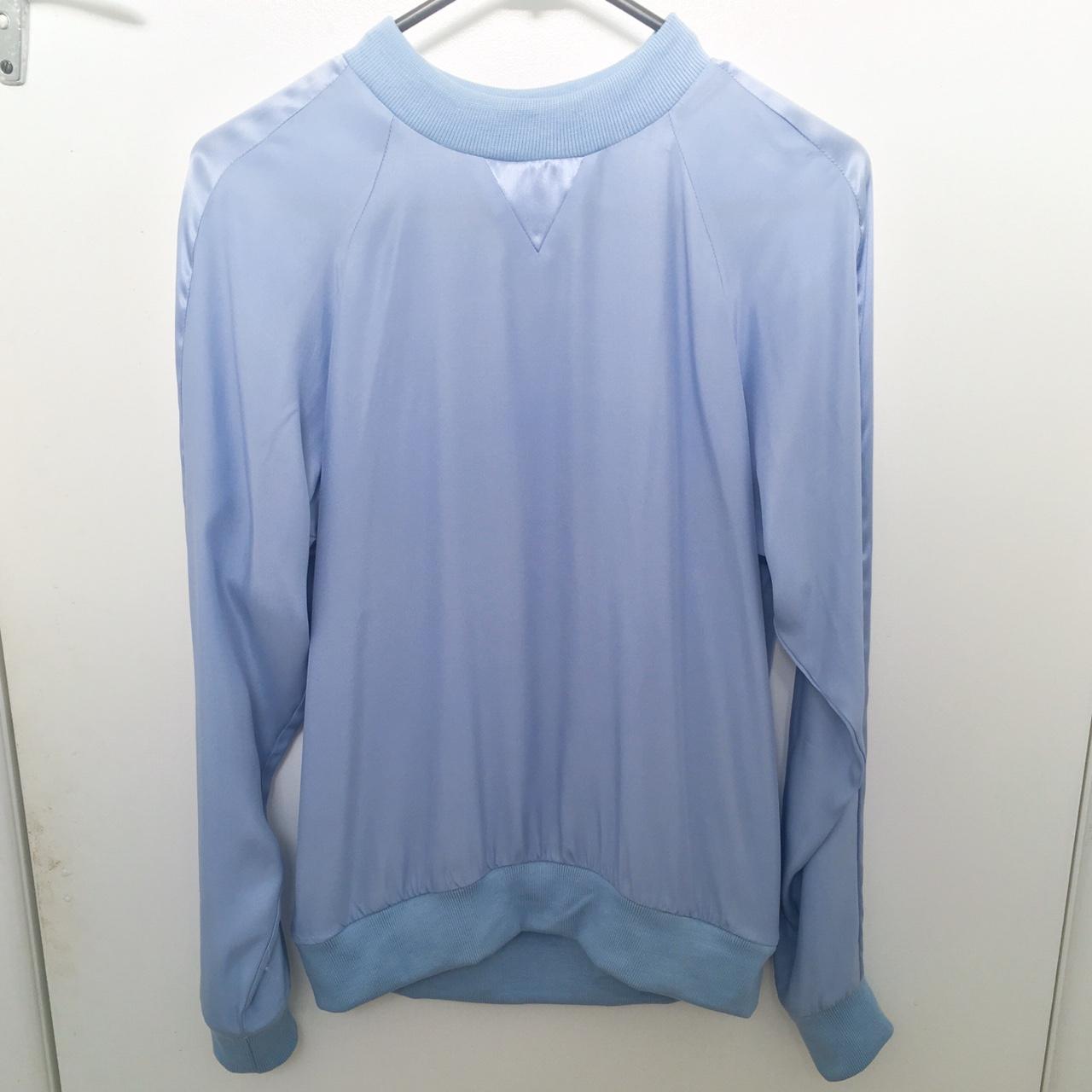 ASOS brand baby blue sweater. Made with satin... Depop