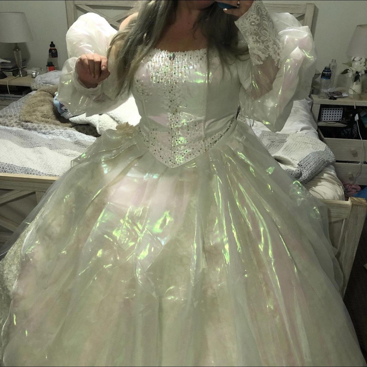 Labyrinth Movie Iridescent white ball gown Dress - Depop