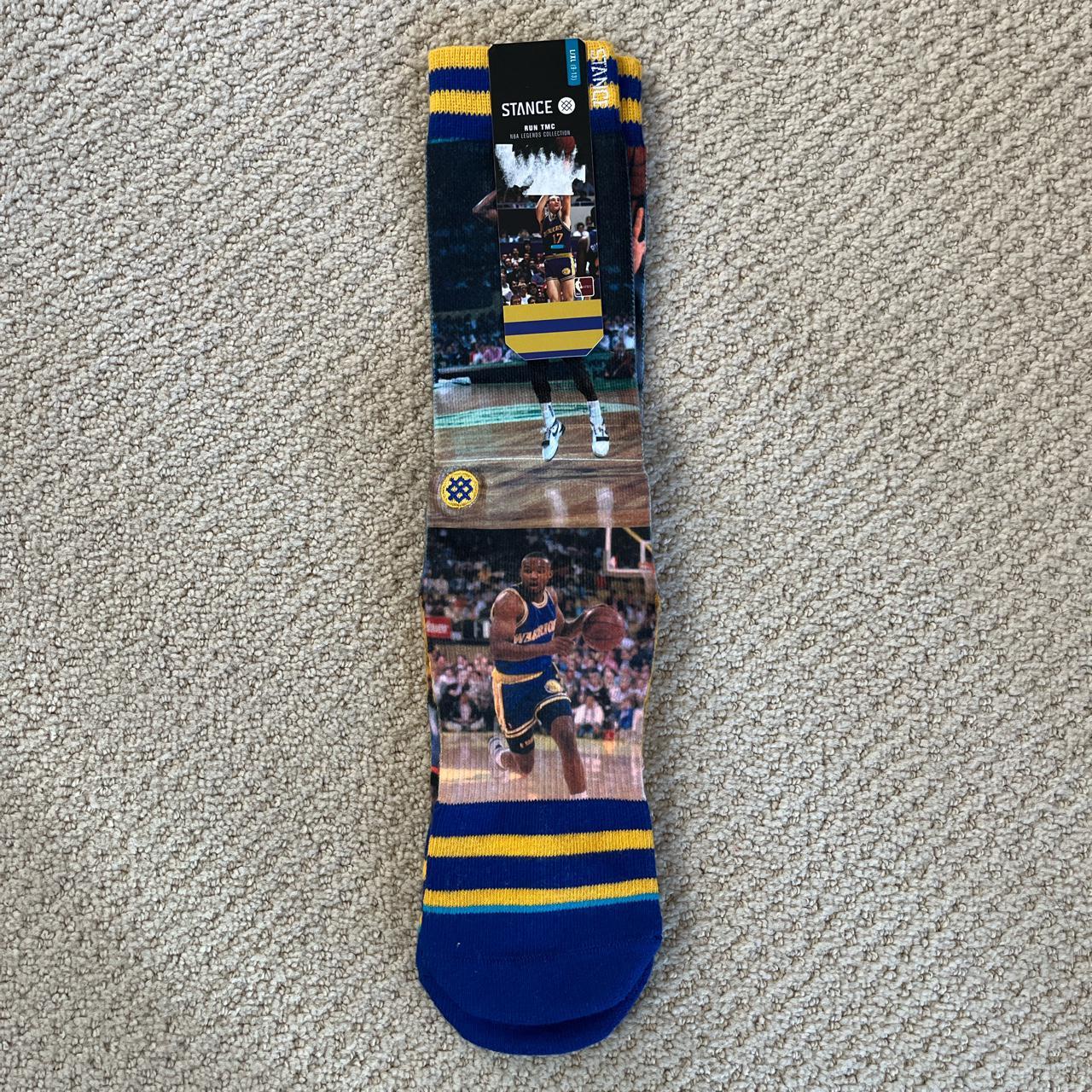 Stance Men's Blue and Yellow Socks (2)