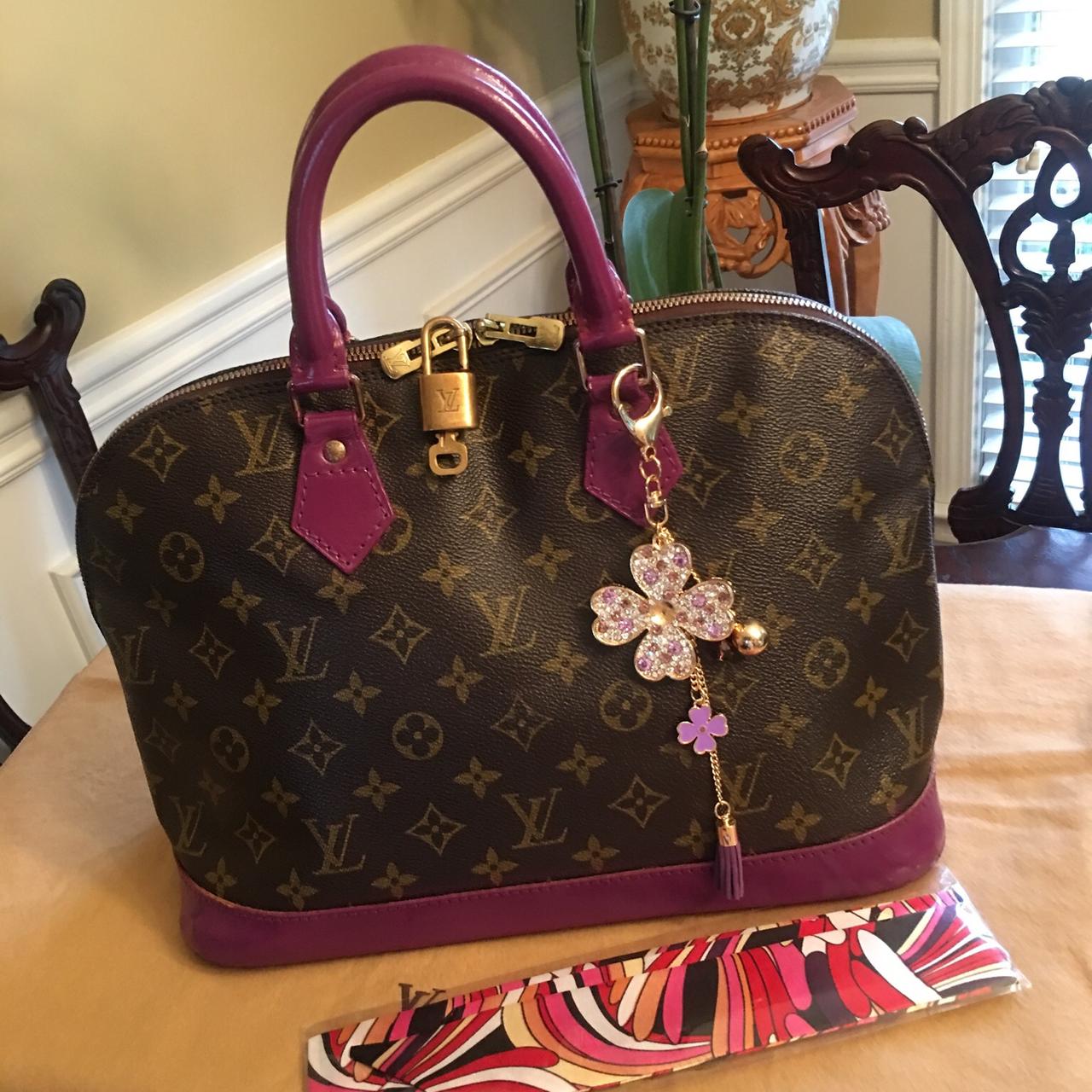 Louis Vuitton, Bags, Custom Purple Louis Vuitton Alma Bag
