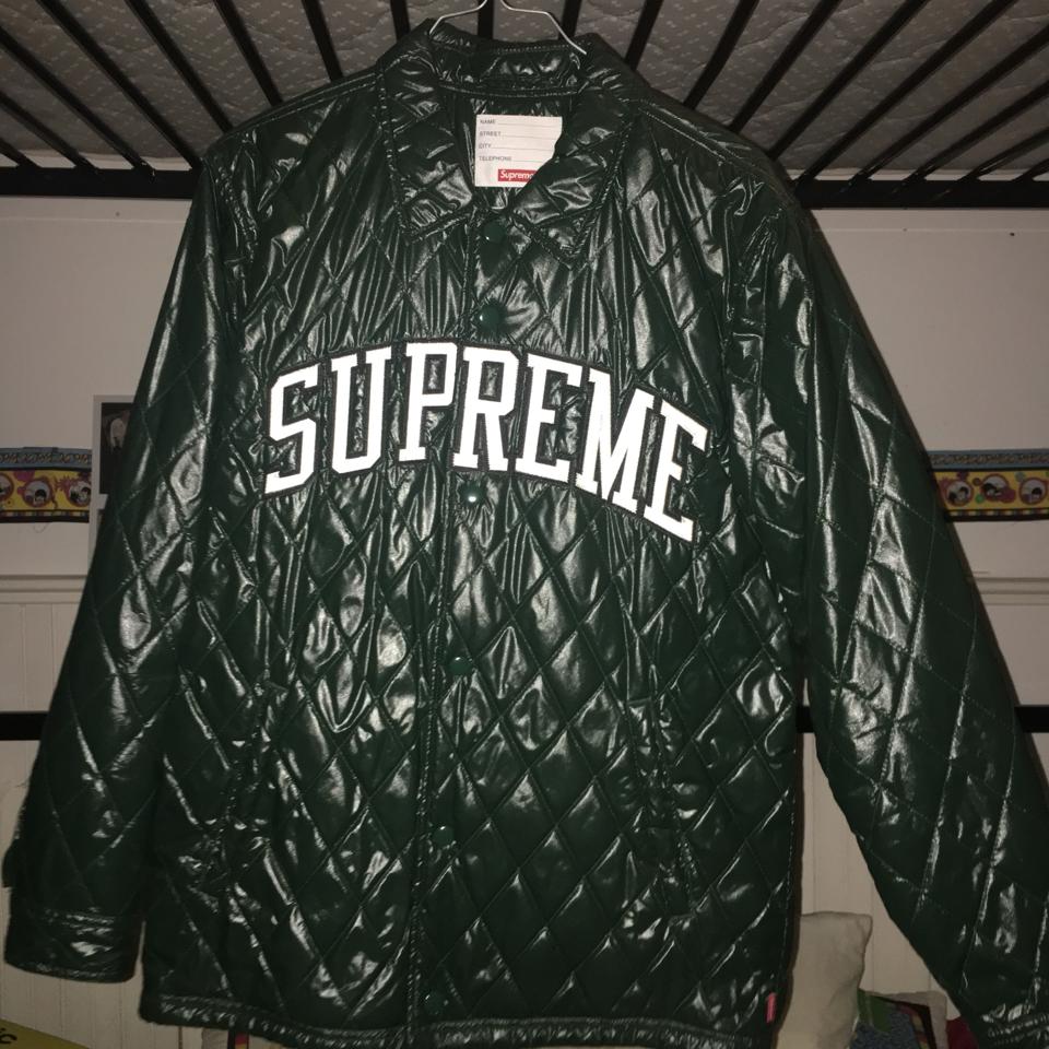 Supreme arc logo quilted coach jacket from FW14 in... - Depop