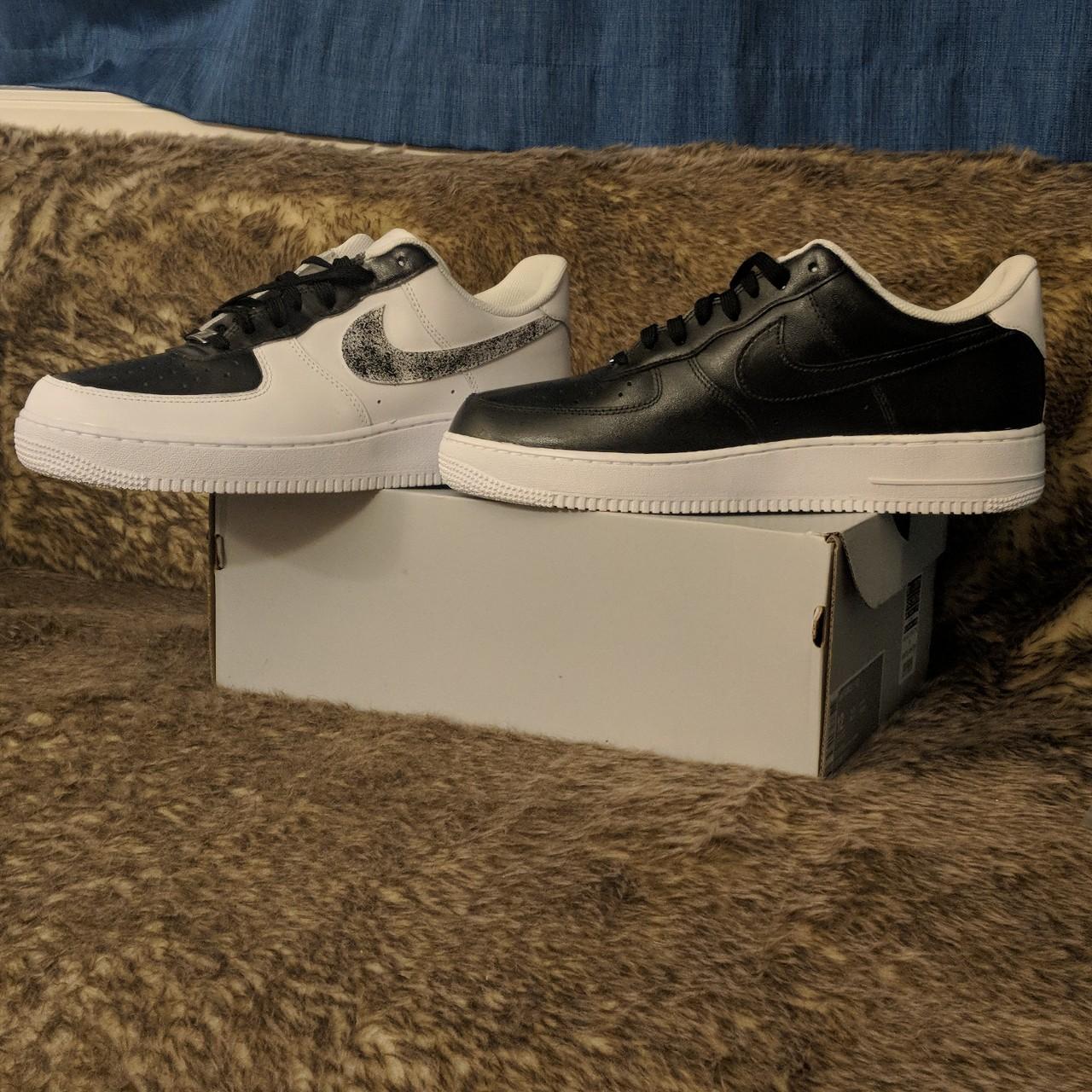 Black Monochrome Gucci Nike Air Force 1. Made to - Depop