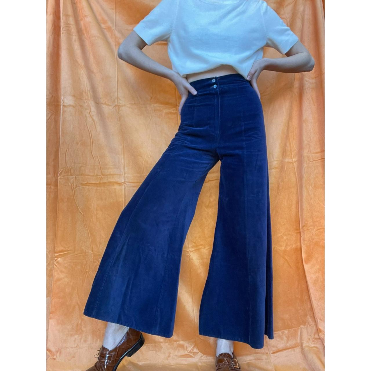 royal blue bell bottom pants