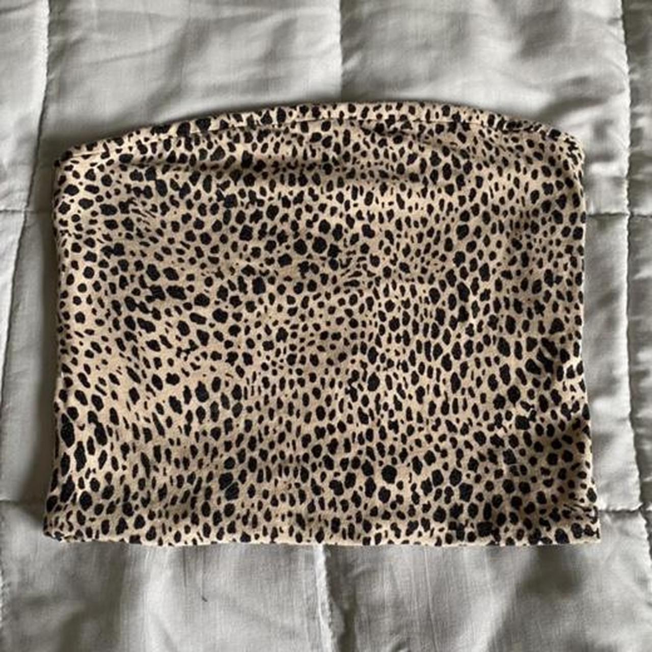 Brandy Melville cheetah jenny tube top#N#in good... - Depop