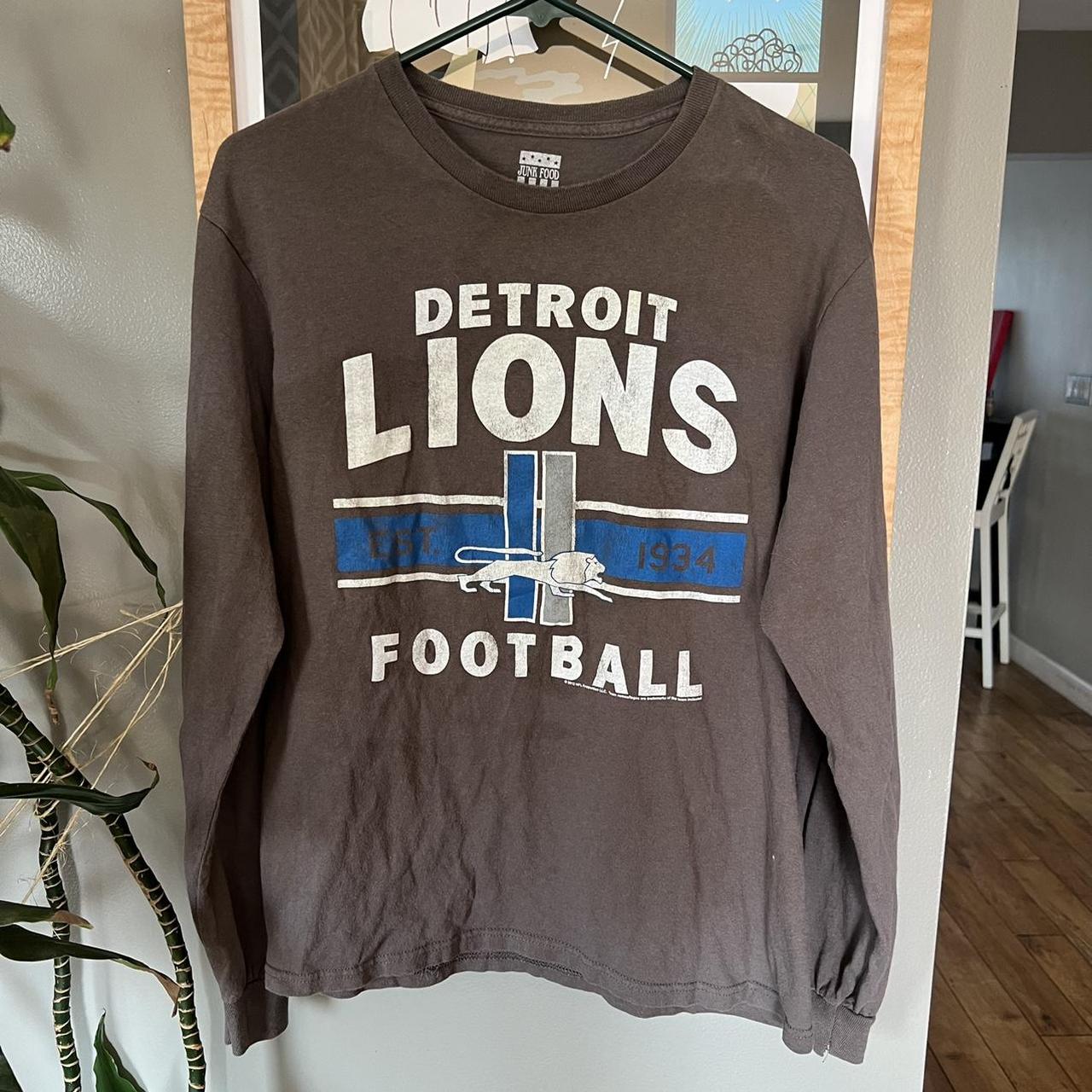 Detroit Lions Long Sleeve Shirt! Size Medium... - Depop