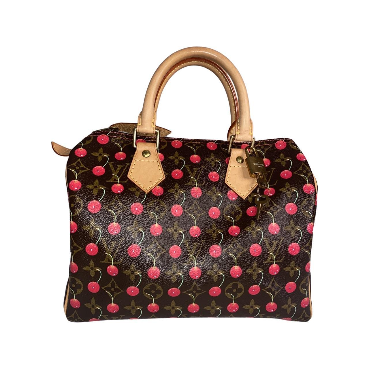 2000s Louis Vuitton Monogram Satin Cherry Blossom Murakami Handbag