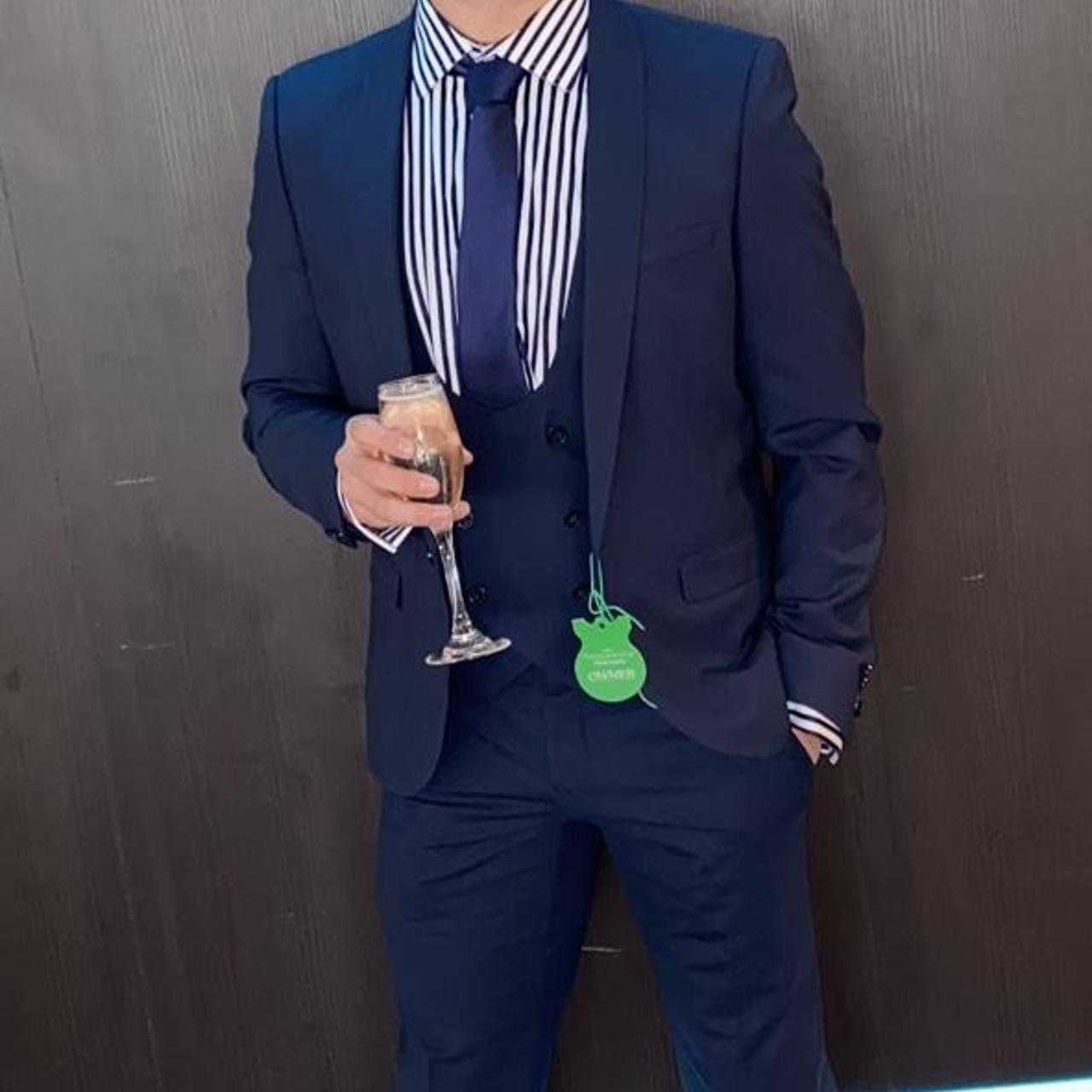 ASOS Men's Navy Suit Depop