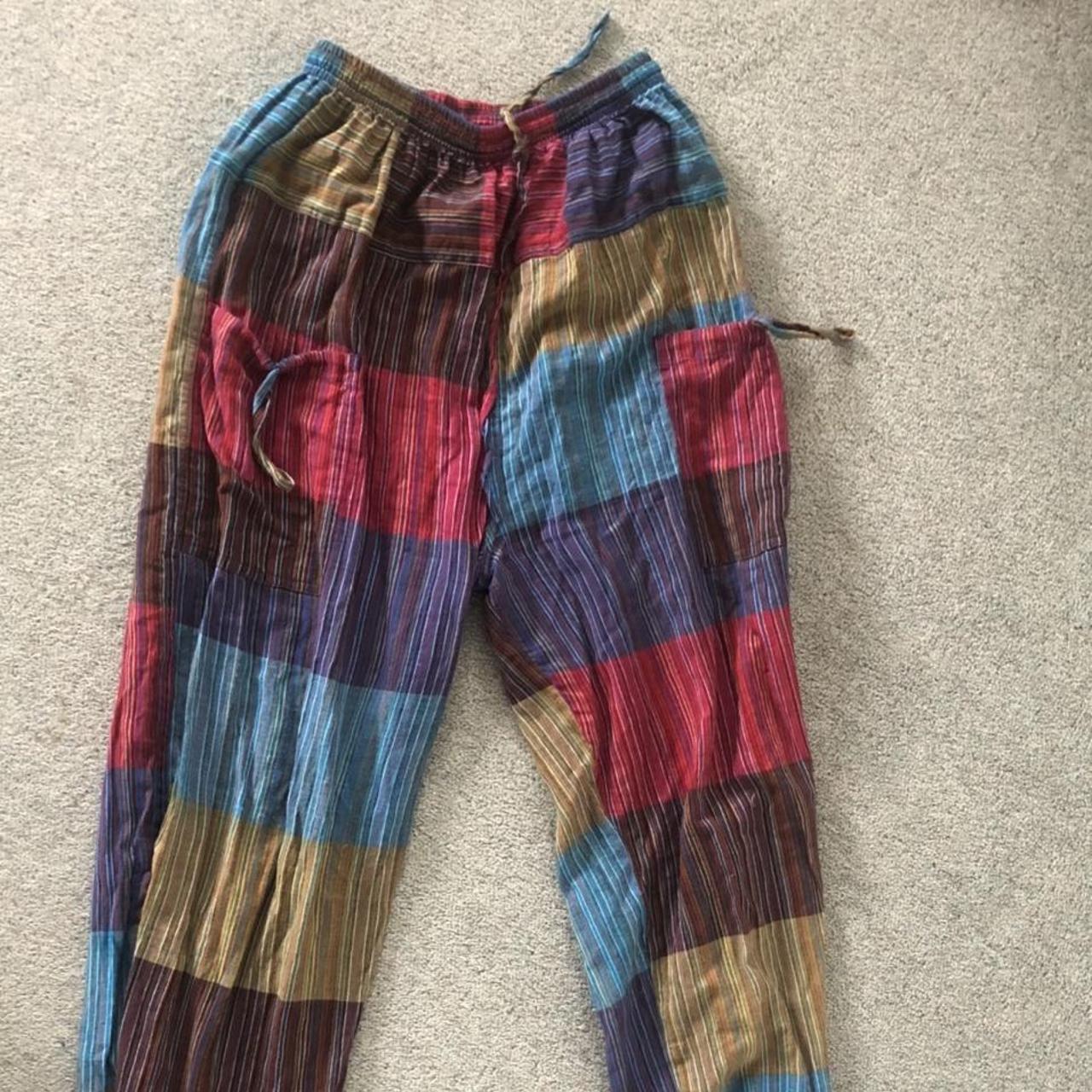 Glorious made in Nepal 100% cotton hippie pants from... - Depop