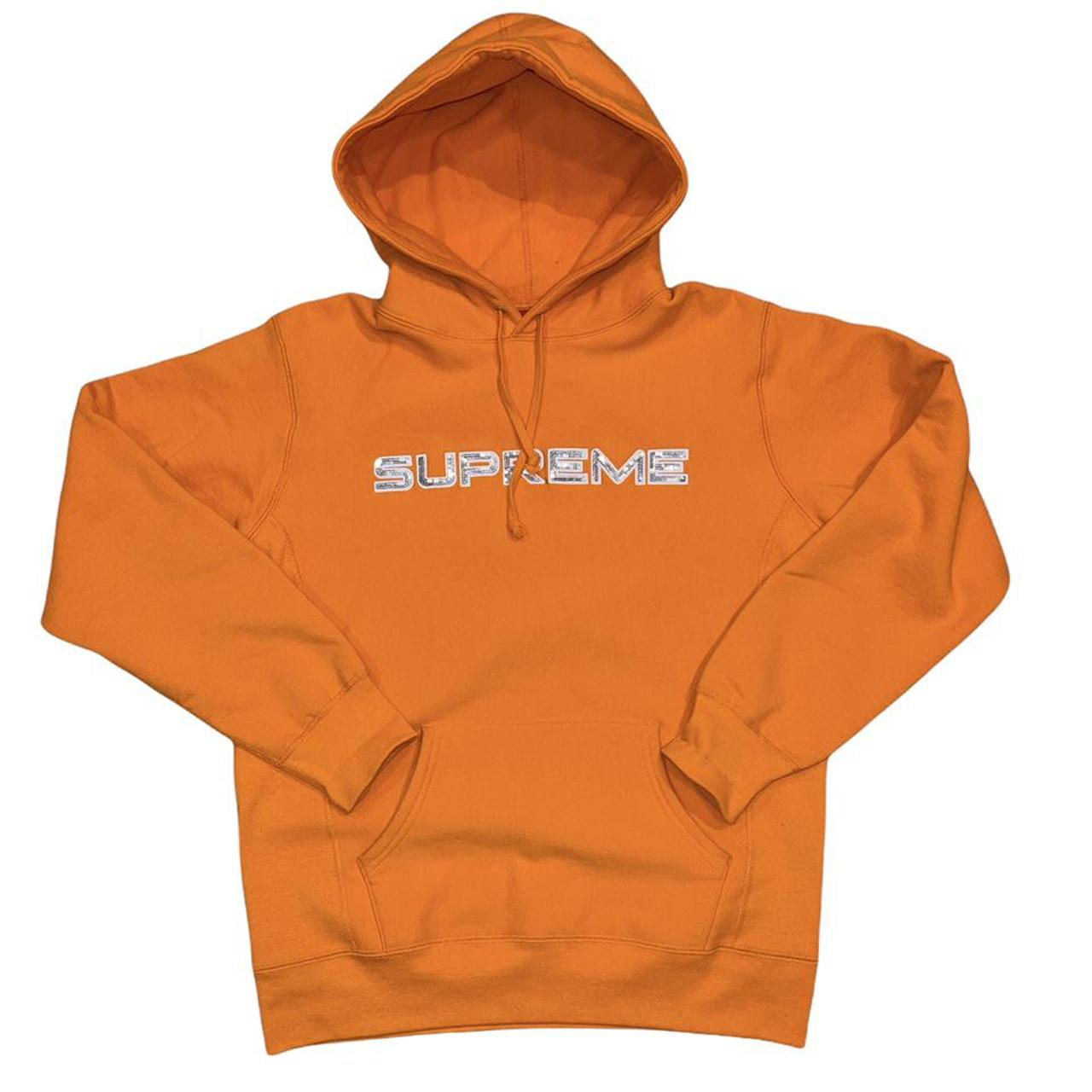 Supreme Sequin Logo Hooded Sweatshirt. Size Large....