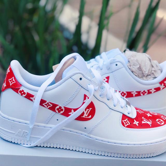 Nike Air Force 1's Mickey Mouse supreme customs - Depop