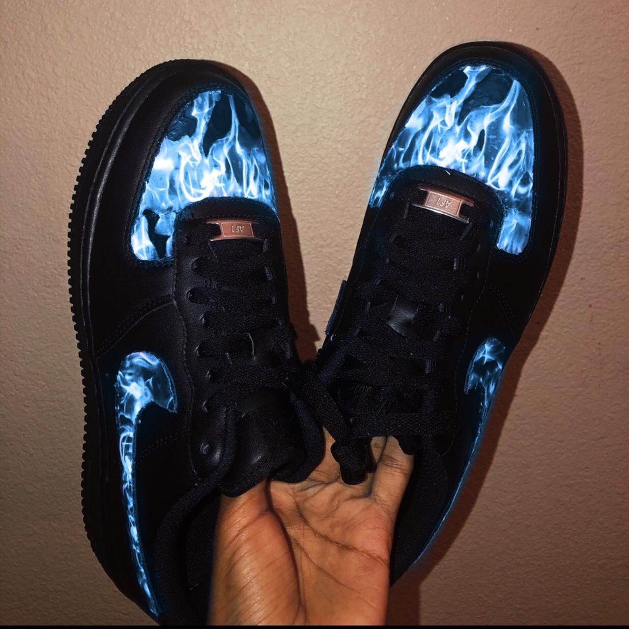 Nike Air Force 1 “NBA Black Blue Gale Laser - Depop