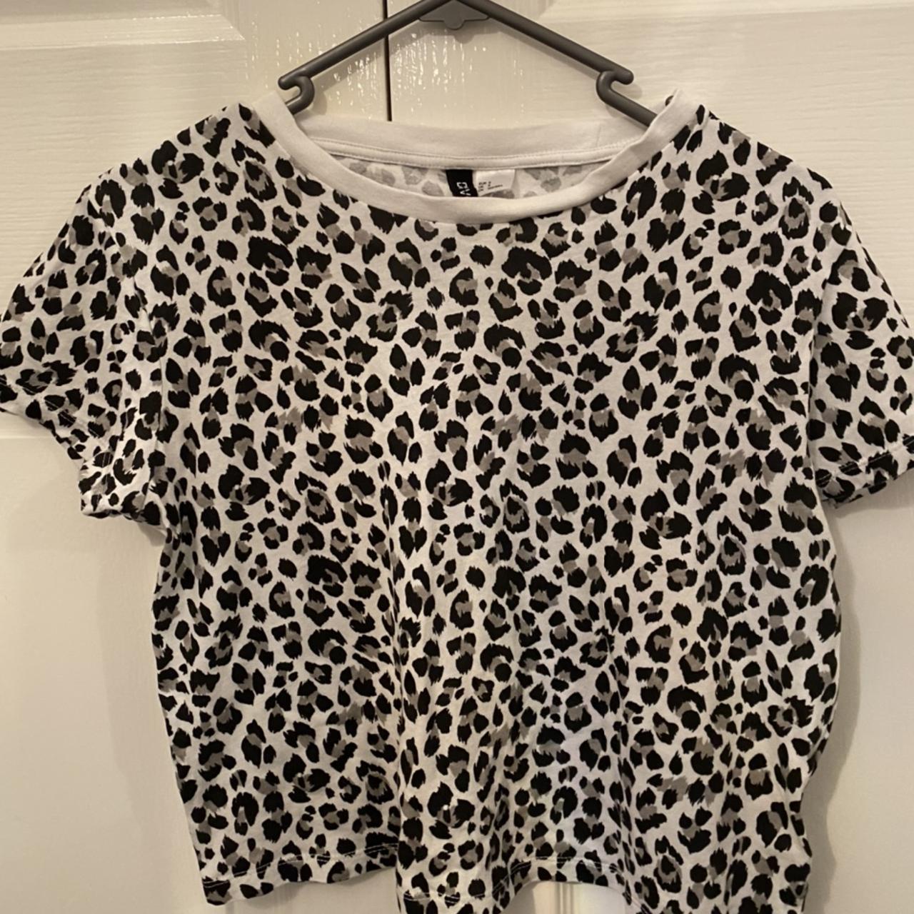 Leopard print outlet t shirt h&m