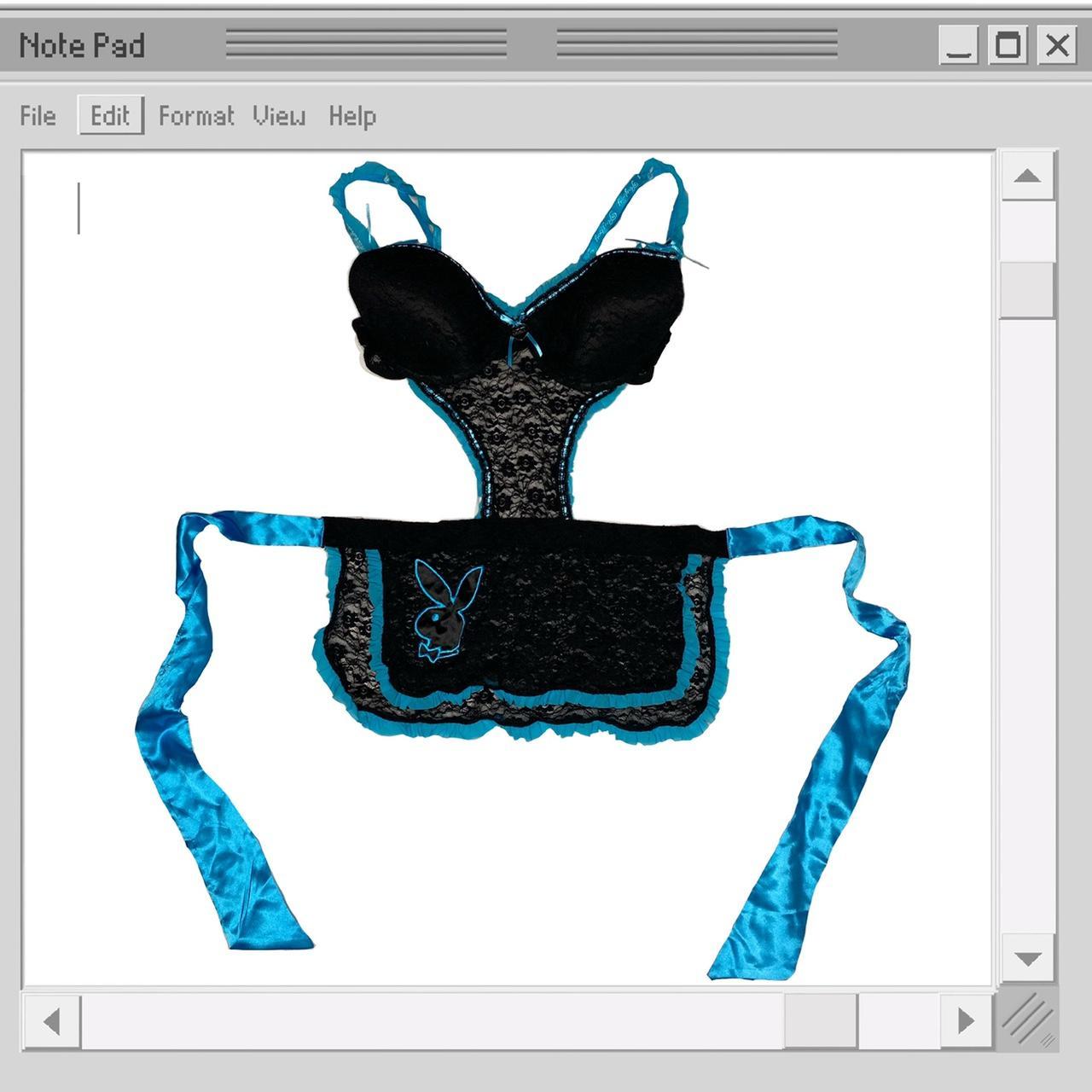 !The Black and Blue Set! Vintage lingerie piece by... Depop