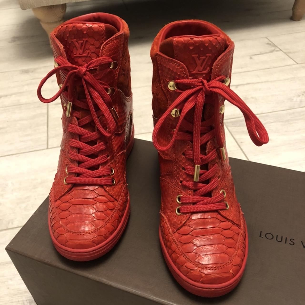 Louis Vuitton python cliff top trainers. Worn - Depop