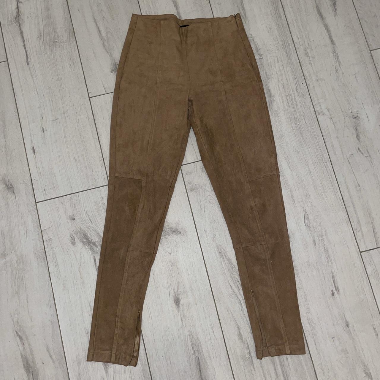 zara suede trousers