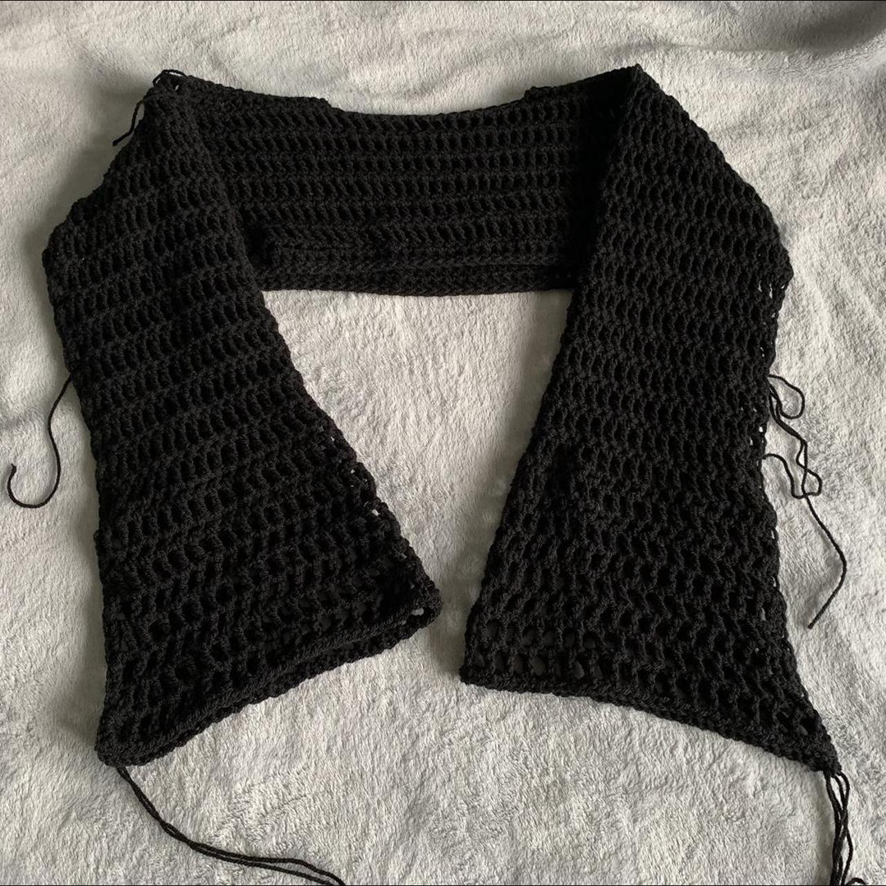 🖤HANDMADE CROCHET SHRUG🖤BLACK🌟HALLOWEEN👻 💖Exposed... - Depop