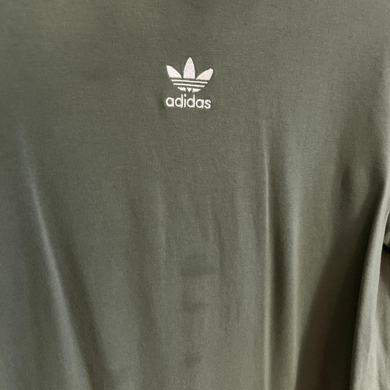 adidas sage green long sleeve top great condition... - Depop