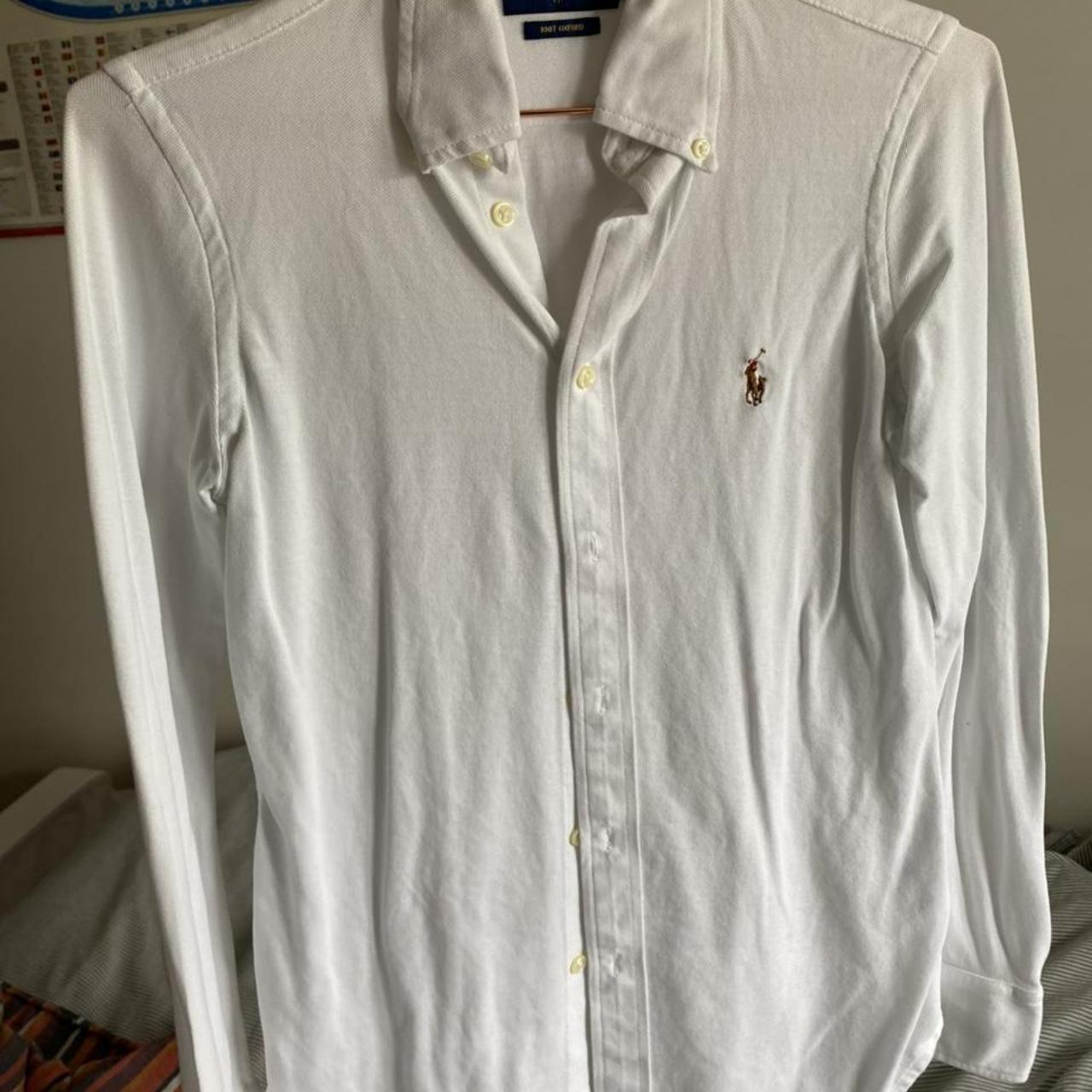 Ralph Lauren Women's White Polo-shirts | Depop