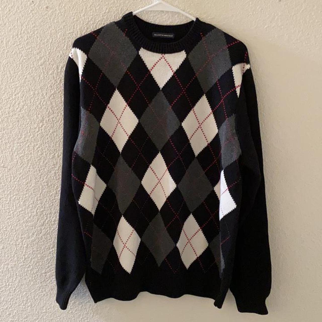 Brandy Melville Brianna argyle sweater #N#Brand new... - Depop