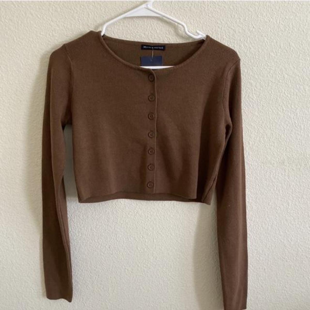 Brandy Melville Women's Brown Cardigan Depop