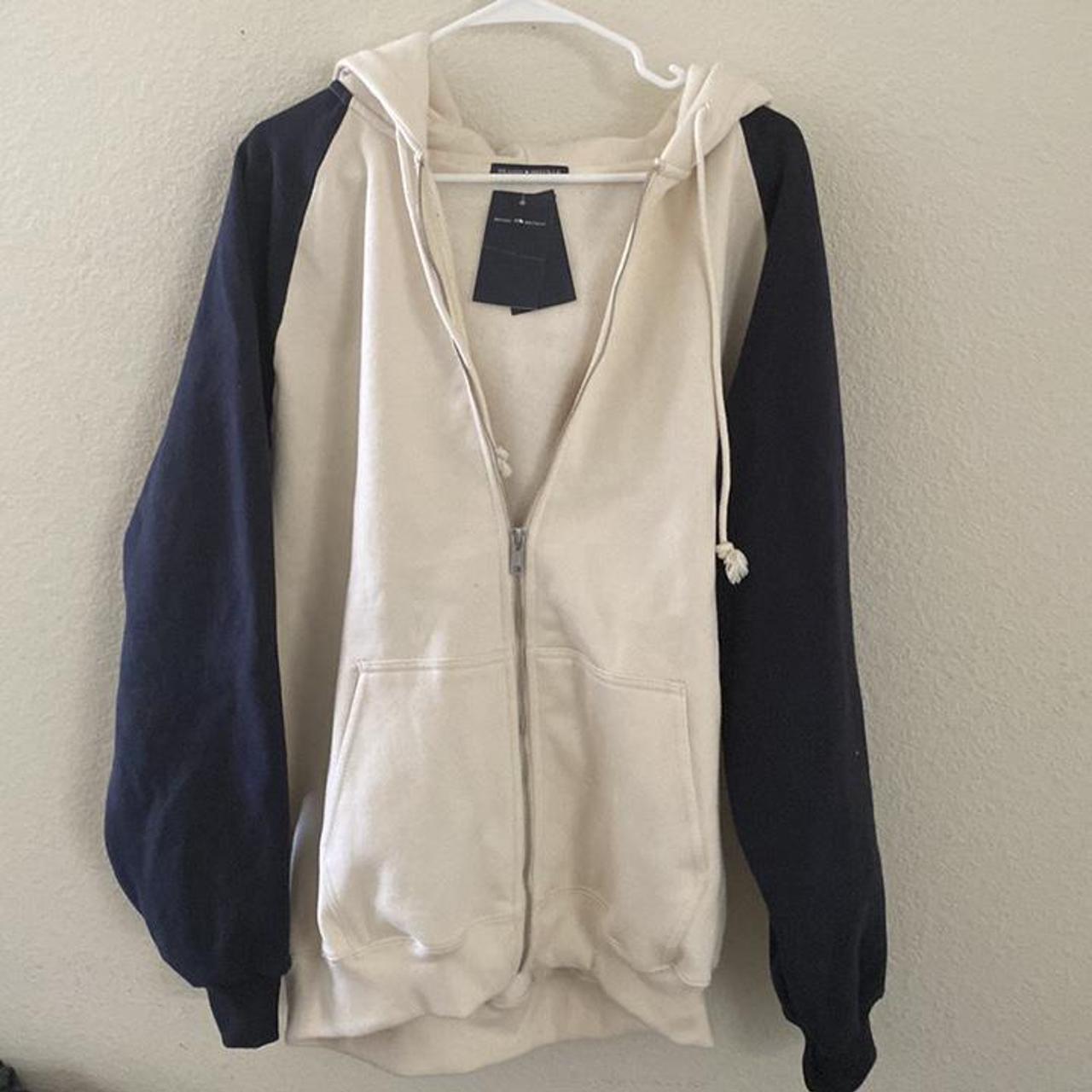 Brandy Melville Oversized Colorblock Christy Hoodie - Depop