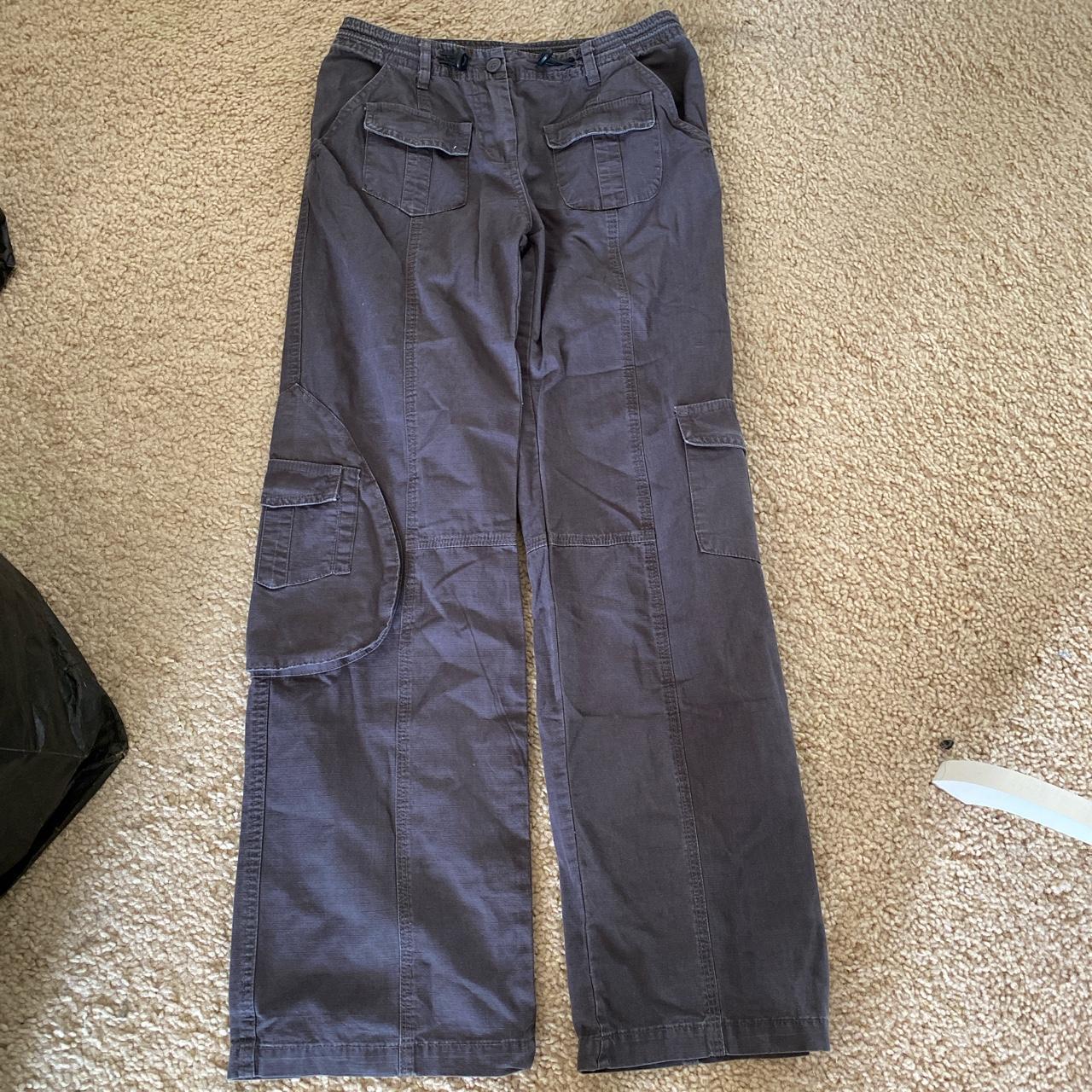 Brandy melville gray Kim cargo pants Rise 11” Depop