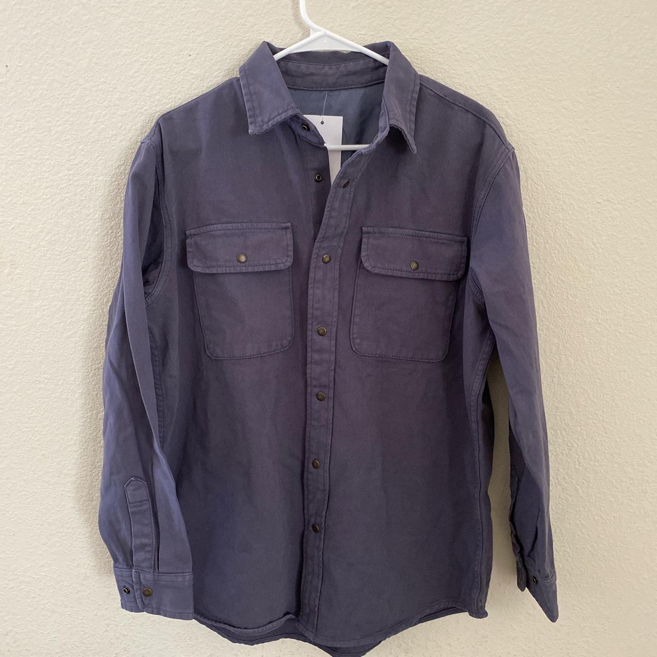 Brandy melville faded blue nancy shirt jacket Depop