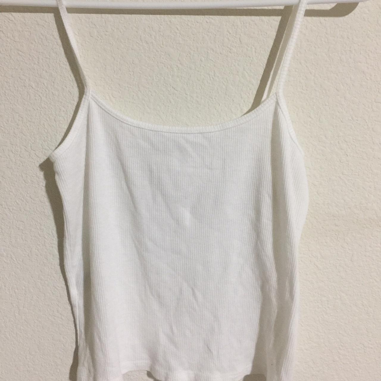 Brandy Melville White Faye tank top - Depop