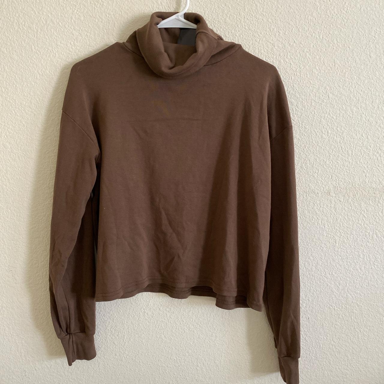 Brandy Melville brown Angela turtleneck top Depop