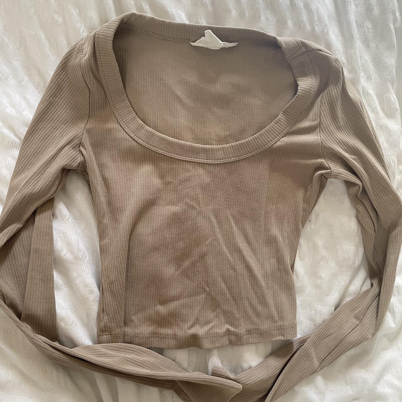 light brown top size Small Brand : Glassons worn... - Depop