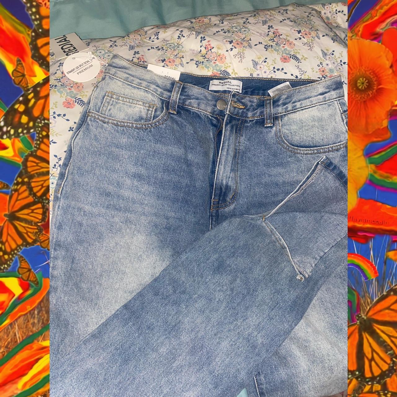 Abercrombie & Fitch Women's Blue and Grey Jeans | Depop