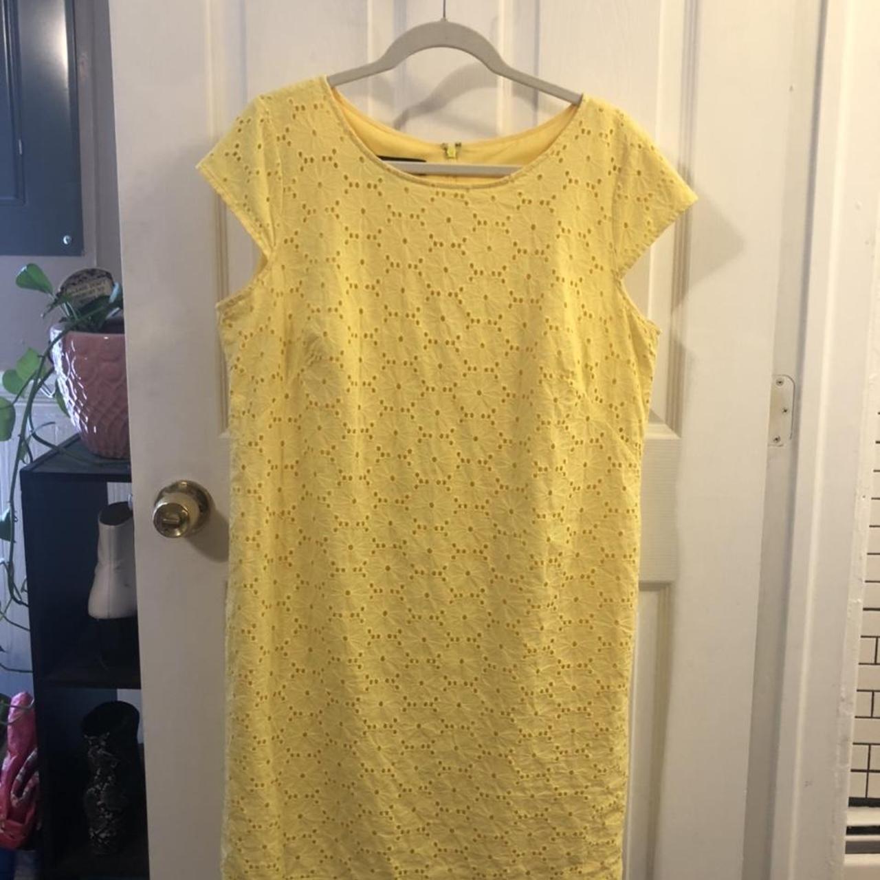 Nine West Women's Yellow Dress | Depop