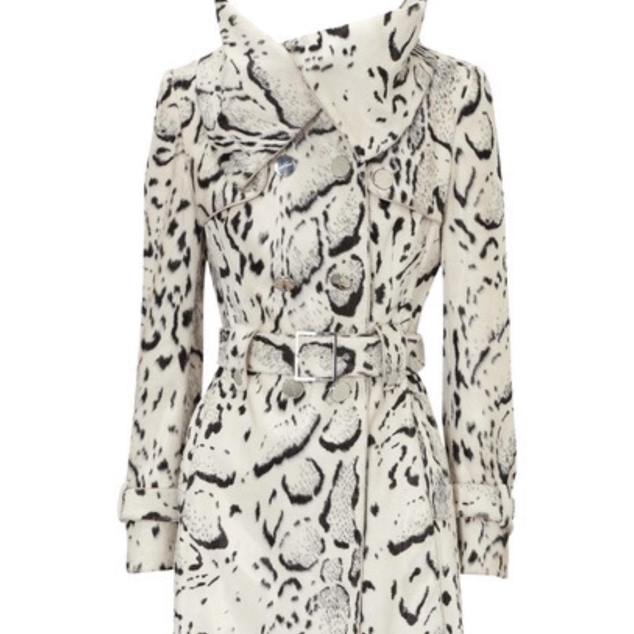 Karen millen leopard fur on sale coat