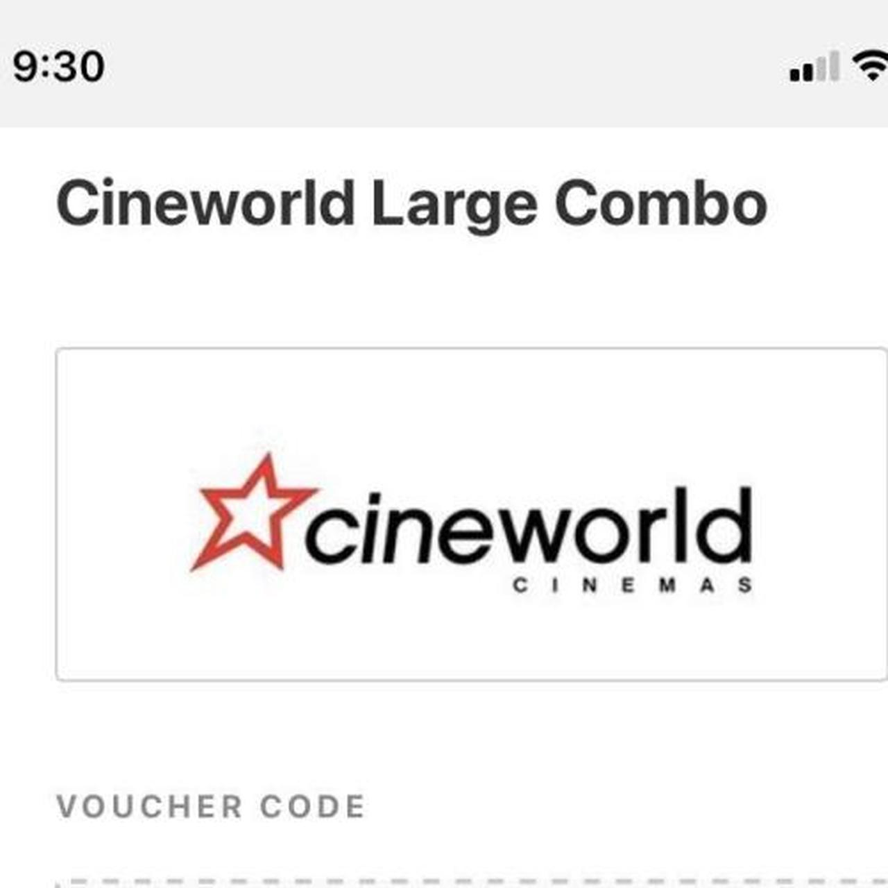 Large popcorn and 2x Large drinks cineworld valid... Depop