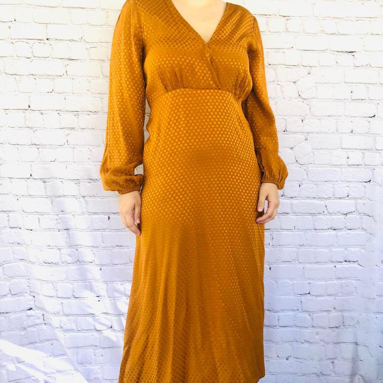 nwt-gorgeous-burnt-orange-dress-with-a-silky-feel-depop