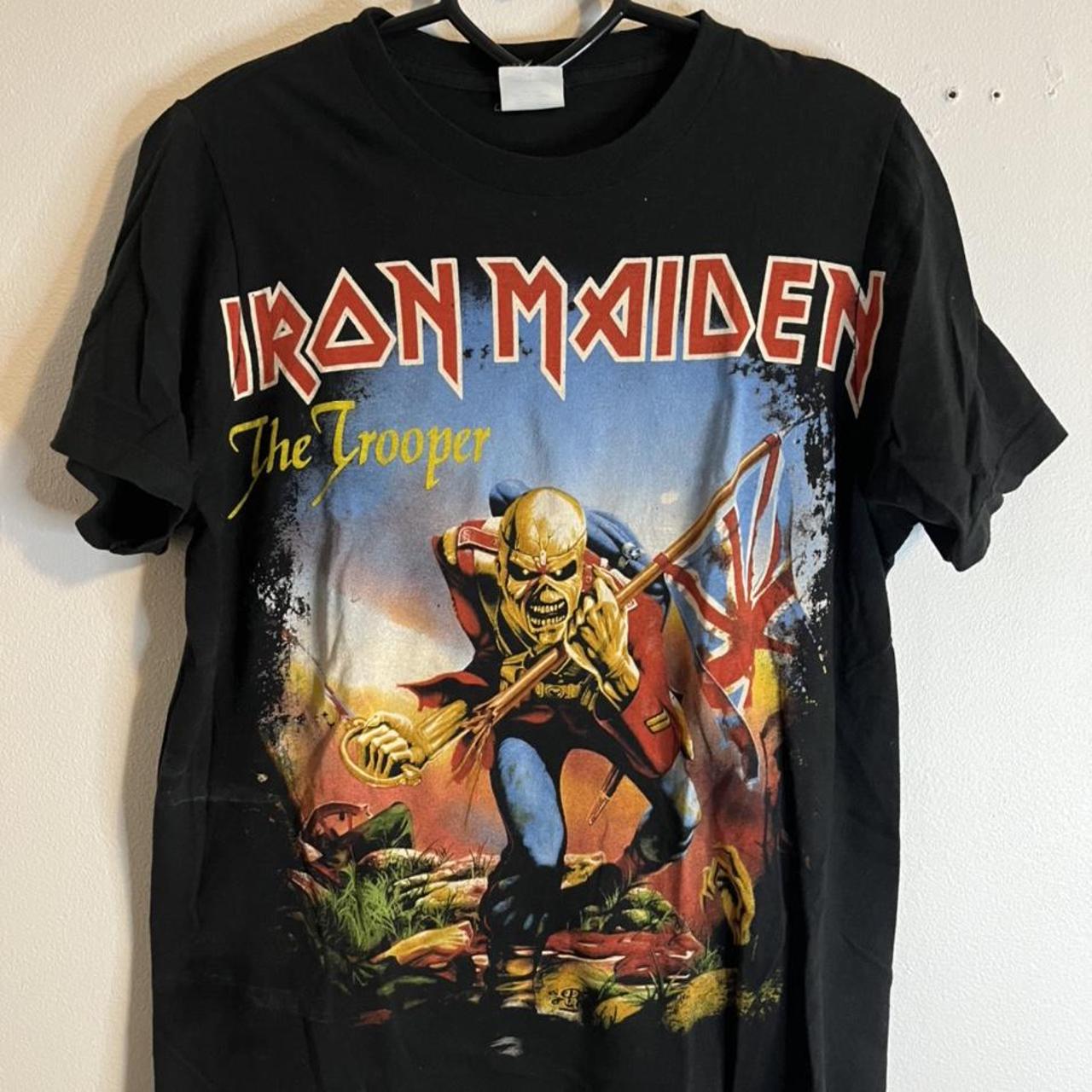 iron maiden cut off shirt