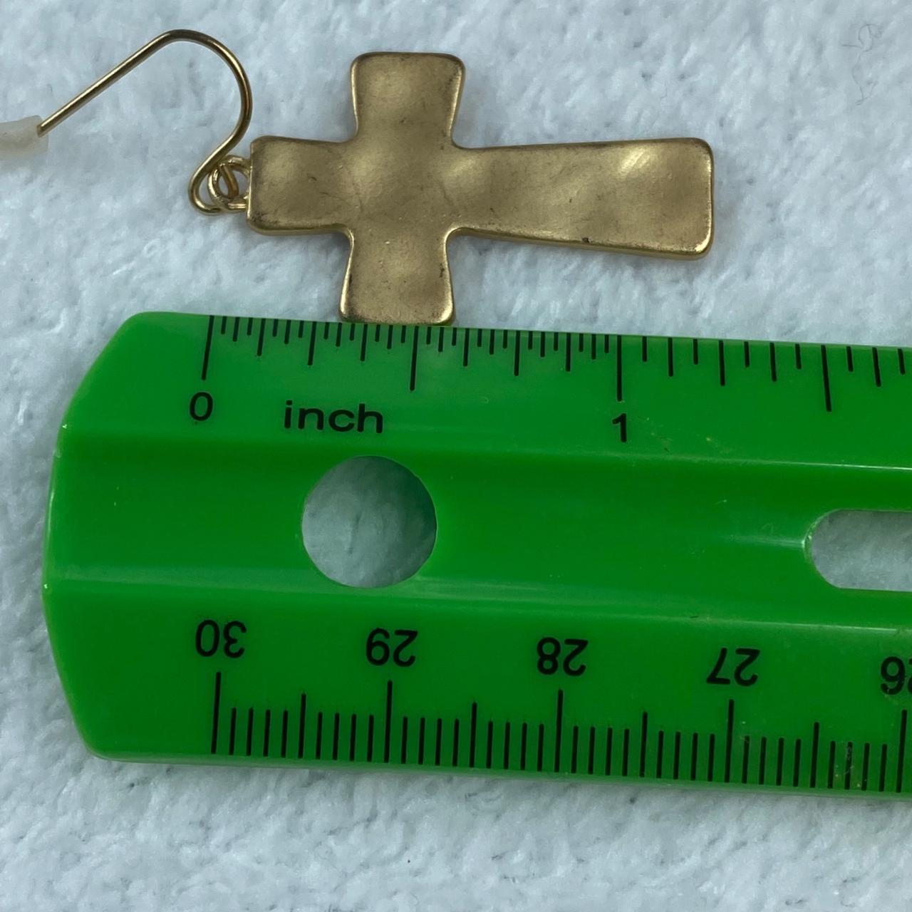 Product Image 3 - Gold Color Cross Earrings Pierced
