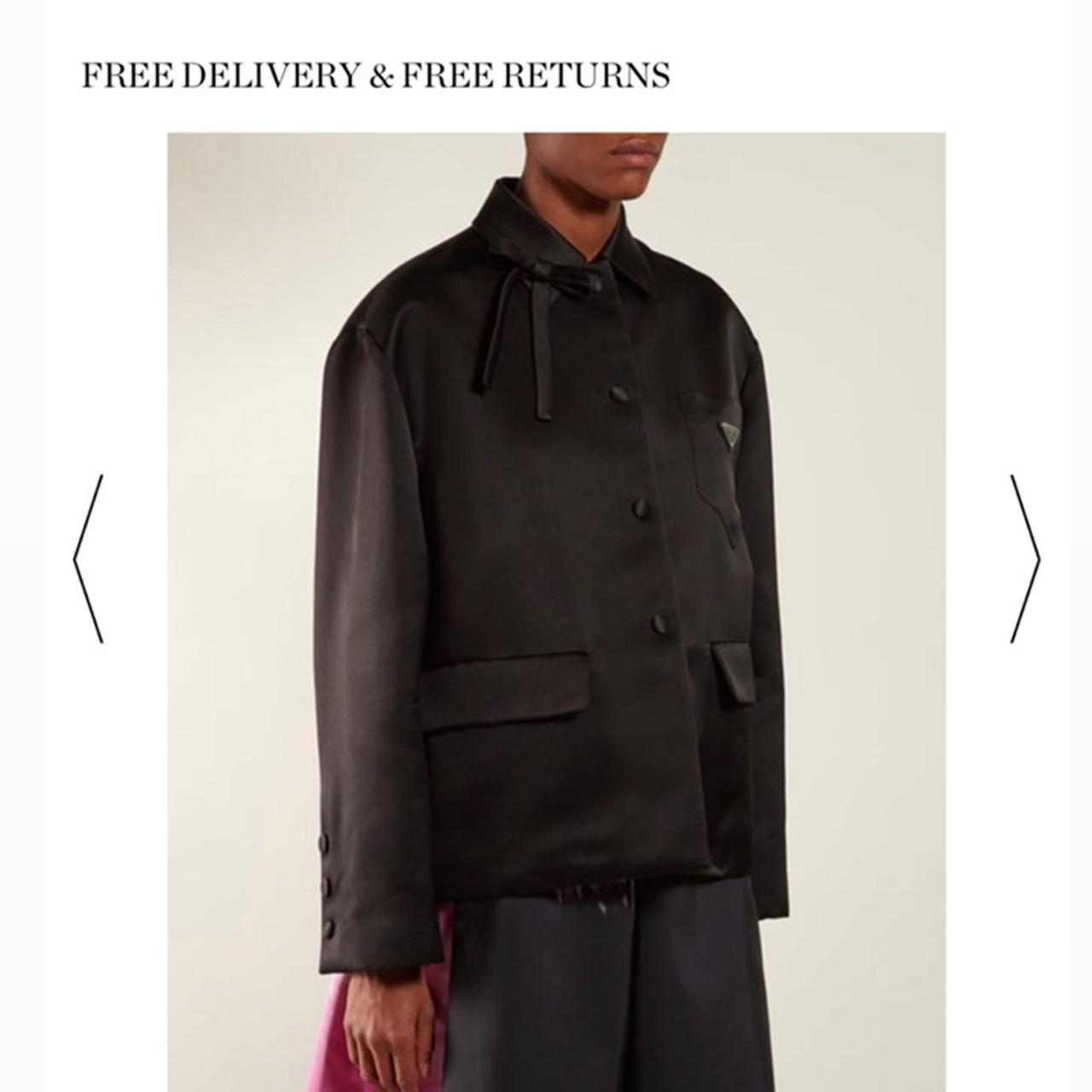 ジャケット・アウター 1998aw prada silk jacket (M) Prada PRADA Bow-trim technical silk-satin | Depop